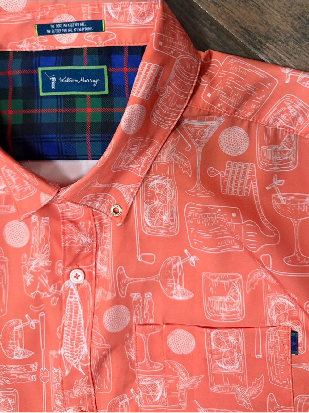 William Murray Golf Tito’s Collaboration Button Down Sz XXL